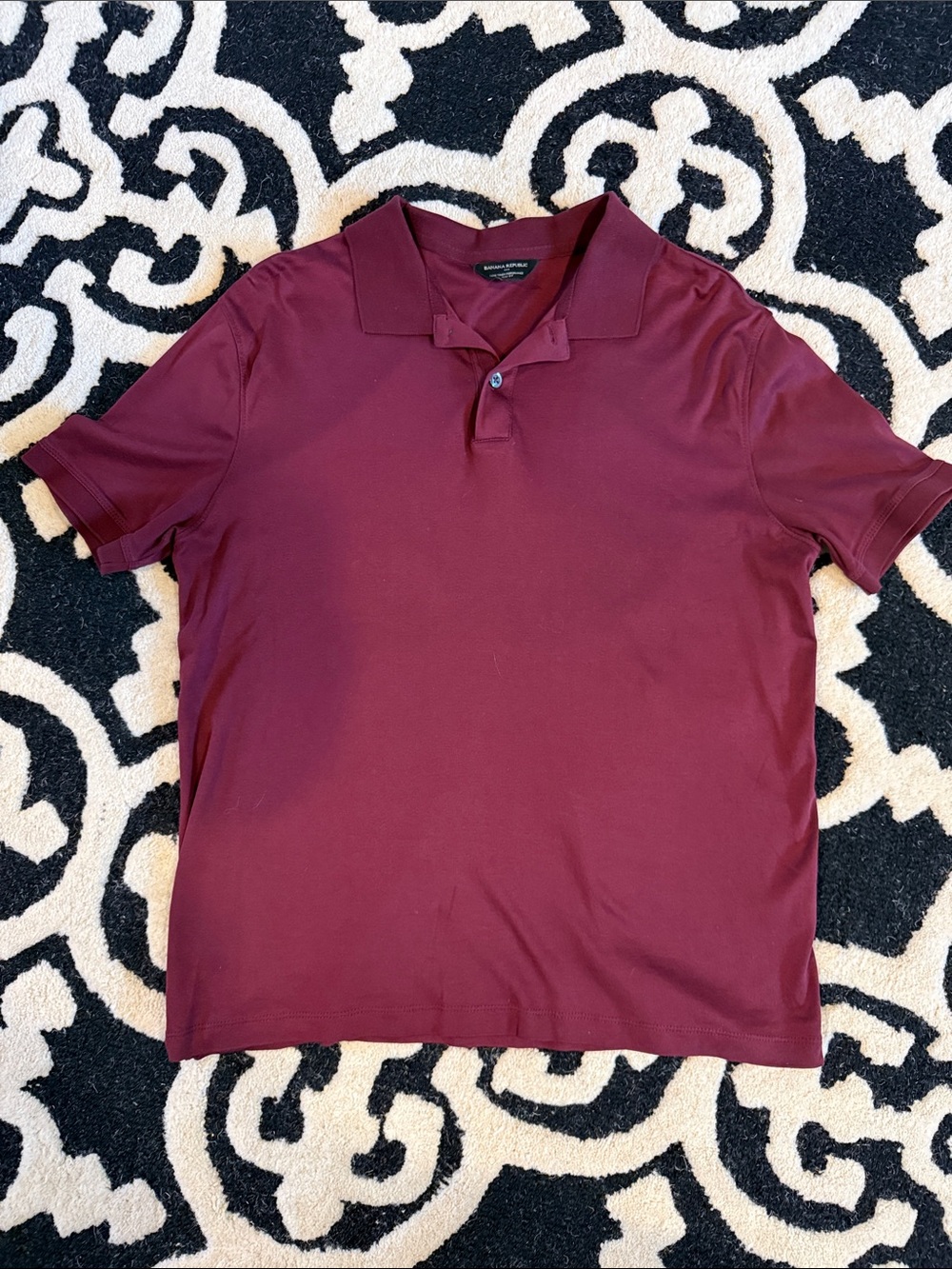 Banana Republic Men's Maroon Polo Shirt- large- worn once